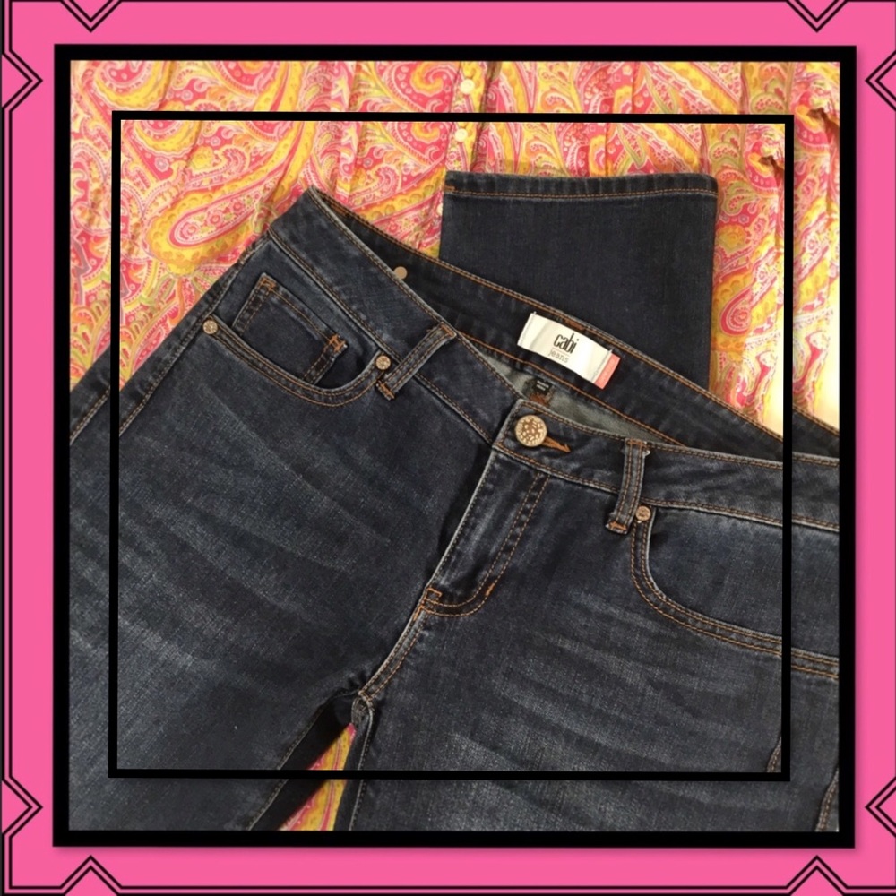 CABI WOMENS CROP DARK WASH DEMIN JEAN 4